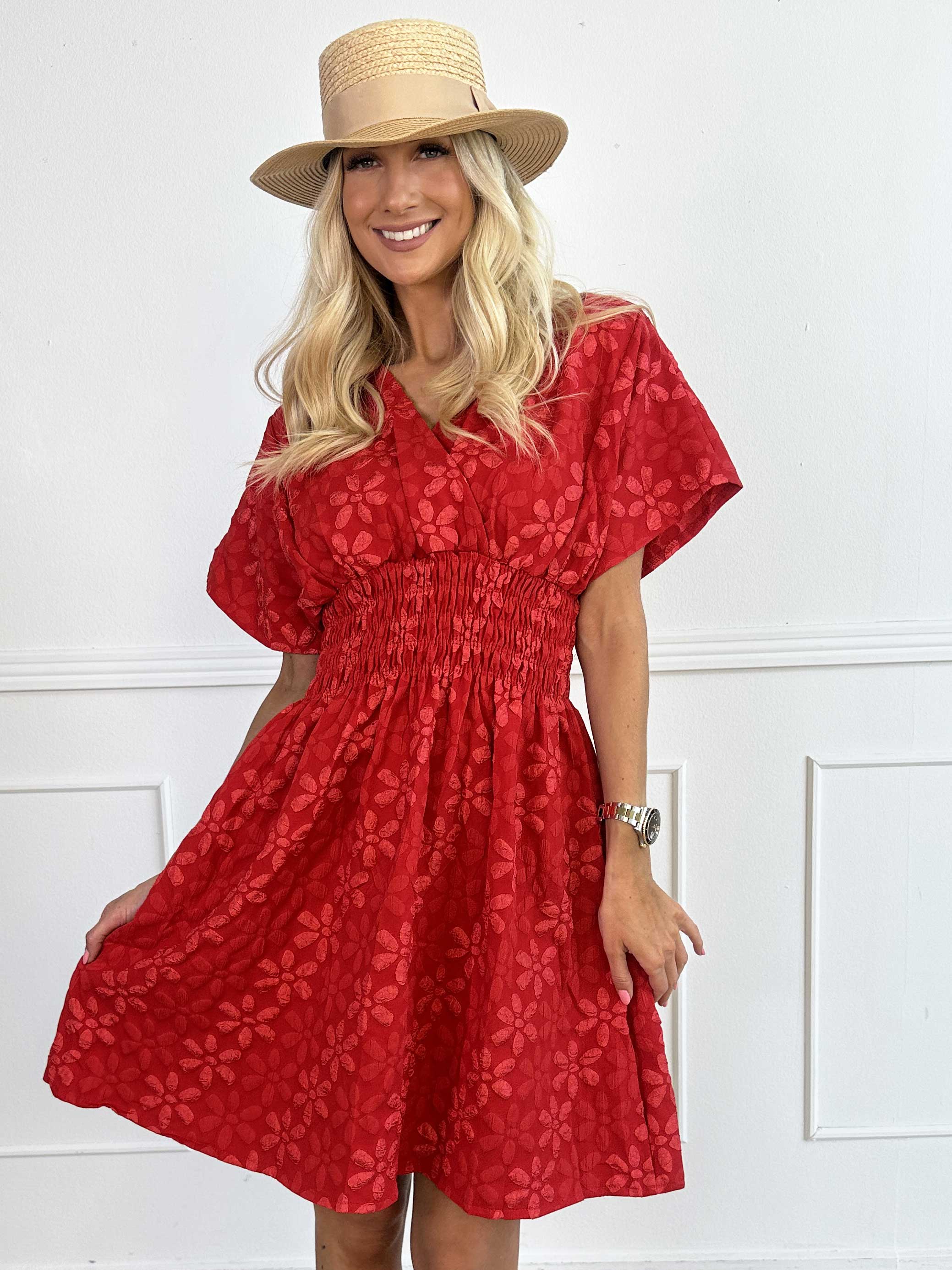 Pams Bloom Short - Feminin kjole med blomstermotiver